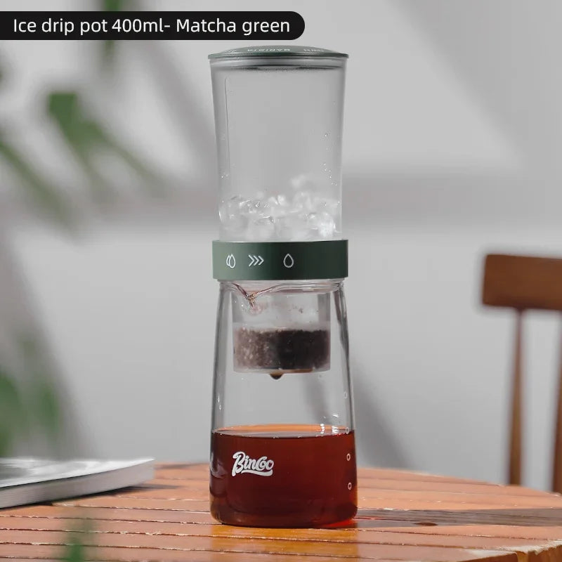 Bincoo Glass Cold Brew Tower – Ice Drip Coffee Maker 0.45L Cold Brew Tower Qst Green China Mainland
