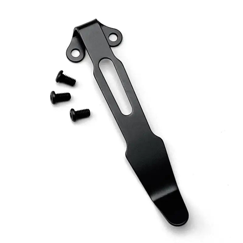 Stainless Steel Folding Knife Back Clip Pocket Holder + 3 Screws Knife Pocket Clip Qst