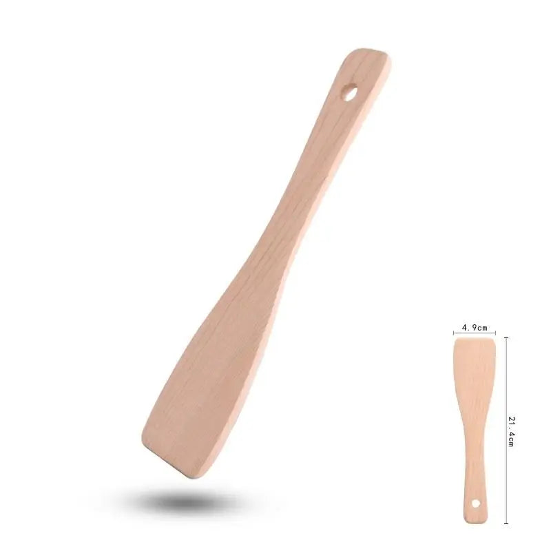 Wooden Spatula for Cooking & Mixing – Nonstick Safe Wooden Spatula Qst L