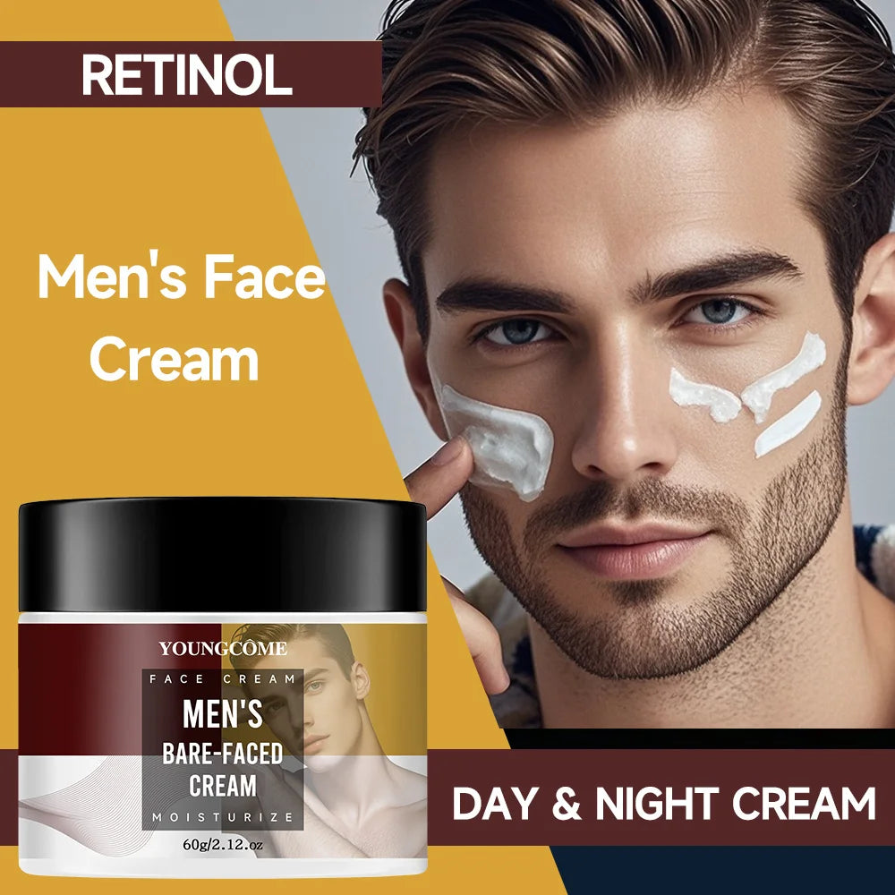 YOUNGCOME Men's Retinol Hyaluronic Face Cream – Firm & Hydrate Men's Face Cream Qst