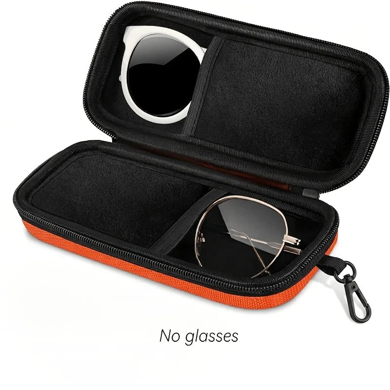 Hard Shell Double Compartment Glasses Case | EVA Storage Box Glasses Storage Case Qme