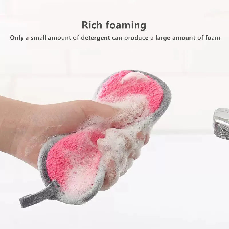 Double-Sided Kitchen Scrubber Sponge | Dishwashing Scouring Kitchen Scrubber Sponge Qme
