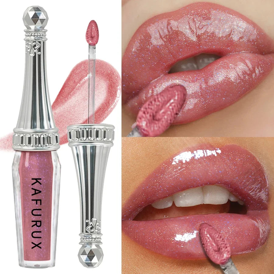6-Color Glitter Liquid Lipstick Set – Shimmer Pearlescent Lip Gloss Glitter Lip Gloss Set Qme