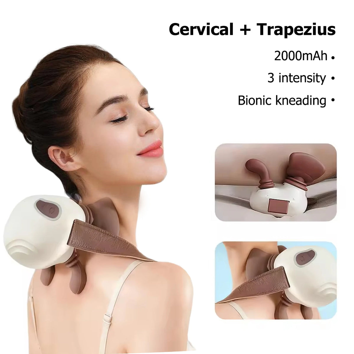 Vilnason Electric 4D Kneading Neck & Shoulder Massager w/ Heat Neck Shoulder Massager Qst