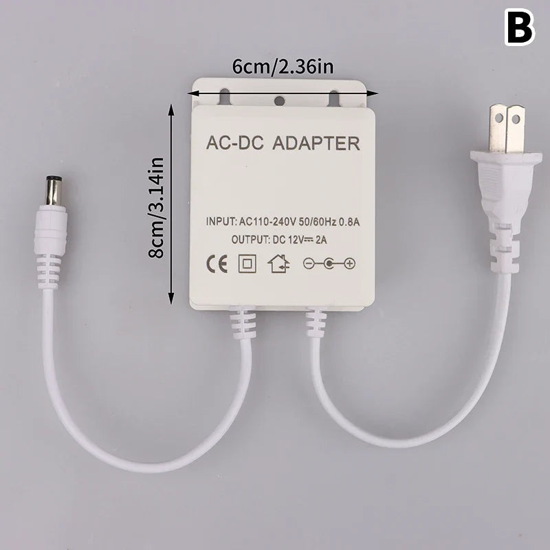 12V 2A CCTV Camera Power Supply Adapter – Waterproof Outdoor CCTV Power Adapter Qme B