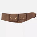 Vintage Hippie Western Canvas Belt – Adjustable Waist Cincher Canvas Waist Belt Qme Dark Khaki