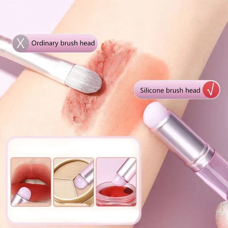 Soft Silicone Lip Brush – Angled Concealer Makeup Tool Silicone Makeup Brush Qme