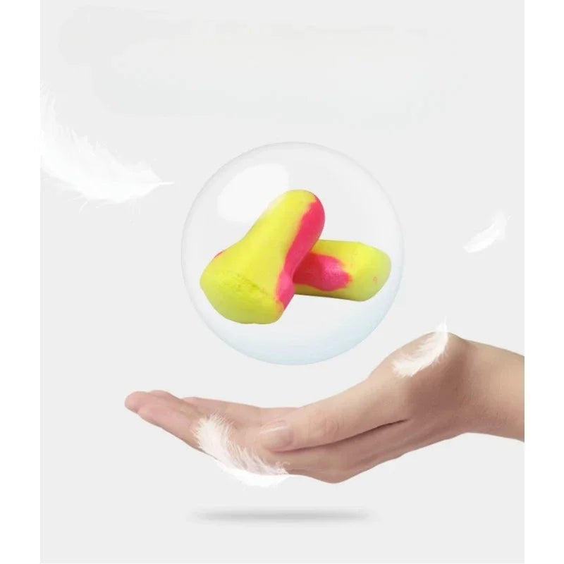 Soft Foam Disposable Earplugs 10 Pairs – Quiet Sleep & Travel Disposable Earplugs Qme