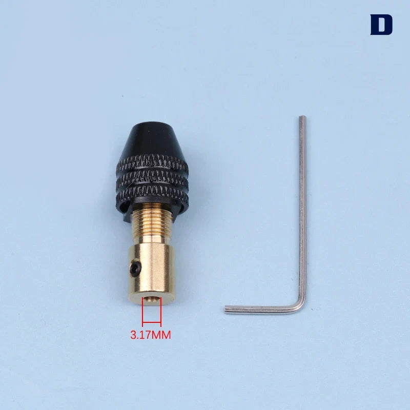 Mini Chuck Collet for Electric Drill – Aluminum & Brass Fixture Drill Chuck Collet Qme D