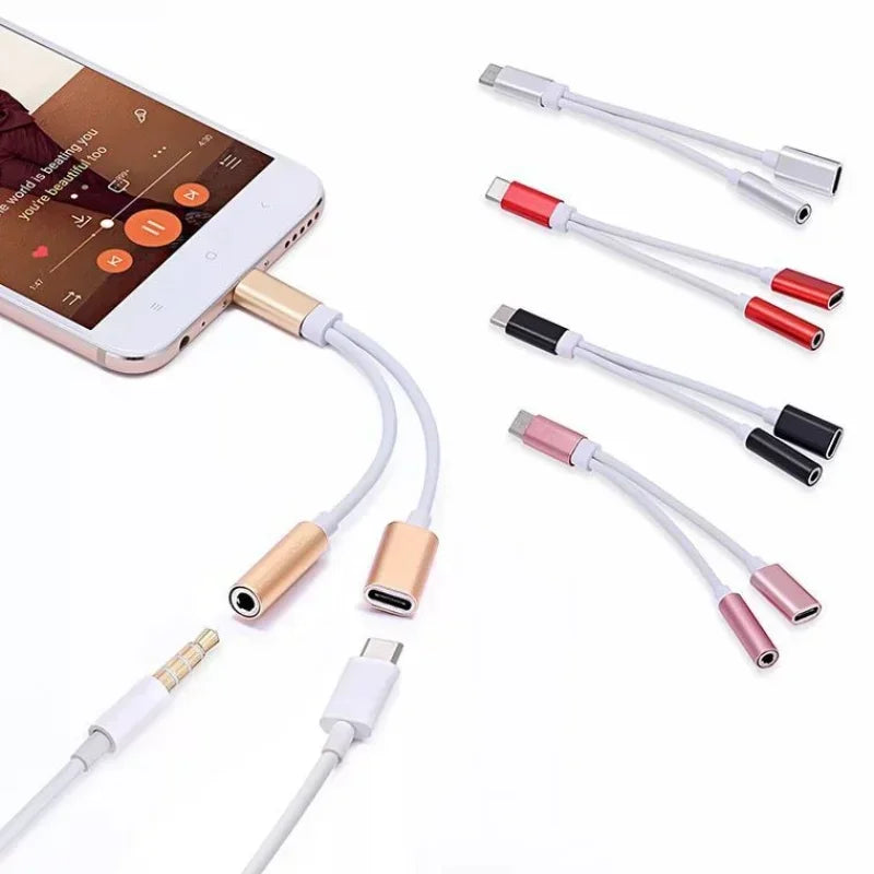 USB-C to 3.5mm Audio Jack Adapter | AUX Dongle for USB-C USB-C Audio Adapter Qme