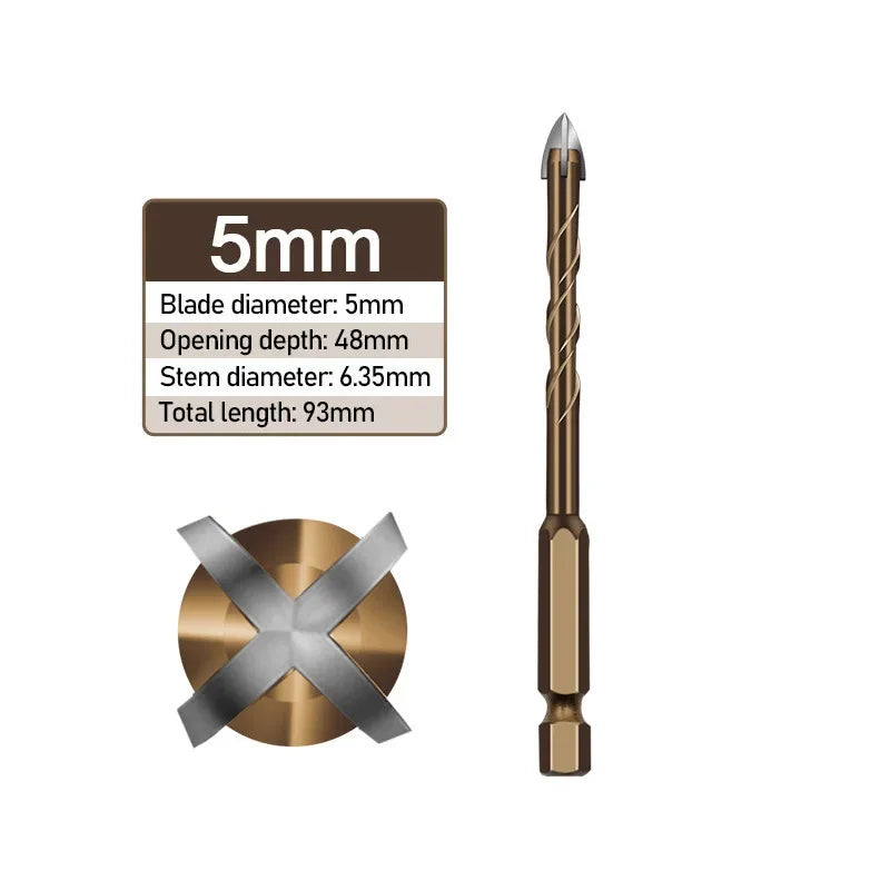 Tungsten Carbide Hex Drill Bit Set – Tile, Glass & Masonry Masonry Drill Bit Set Qme Concrete Bit 5mm