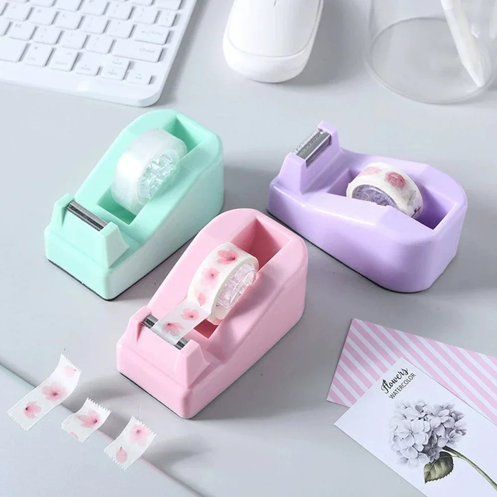 Desktop Tape Dispenser with Cutter & Heavy-Duty Table Base Tape Dispenser Qme
