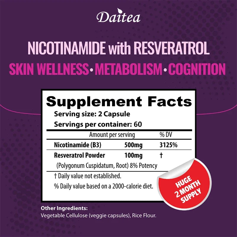 Niacinamide B3 Supplement – Skin, Metabolism & Immune Support Vitamin Supplement Qst