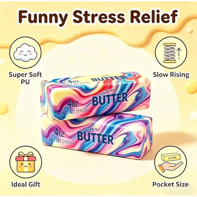 Squishy Butter Stick Fidget Toys – Soft Stretchy Sensory Squeeze Fidget Sensory Toy Qst