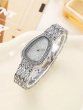 Women's Quartz Fashion Watch – Elegant Casual Steel Band Watch Women's Fashion Watch Qme Silver