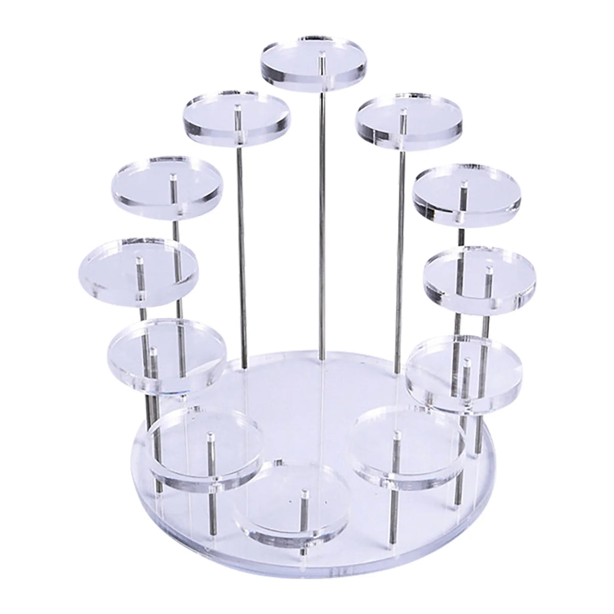 Clear Acrylic Multi-Tier Cupcake Tower Stand – 12 Tray Display Cupcake Tower Stand Qme F