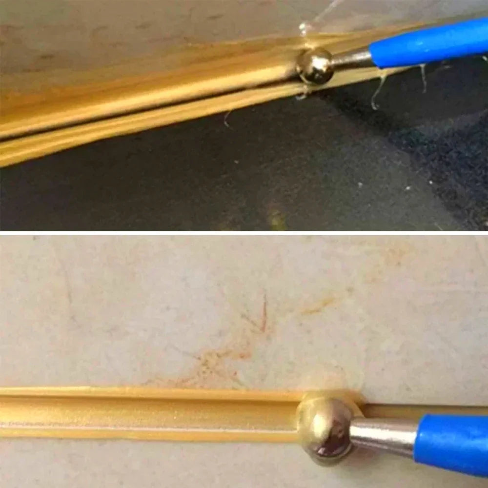 Stainless Steel Tile Grout Seam Roller – Double Ball DIY Tool Grout Seam Roller Qme