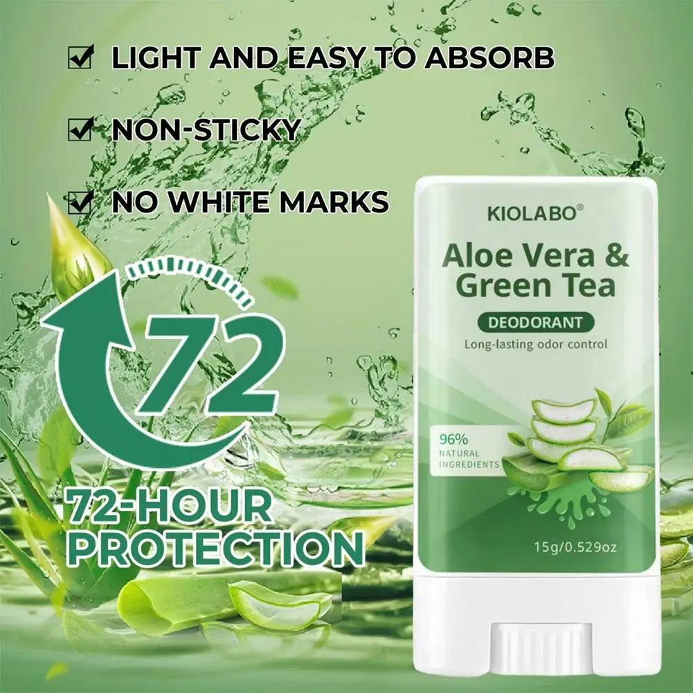 Aloe Vera Green Tea Deodorant Stick | Travel-Friendly Deodorant Stick Qme