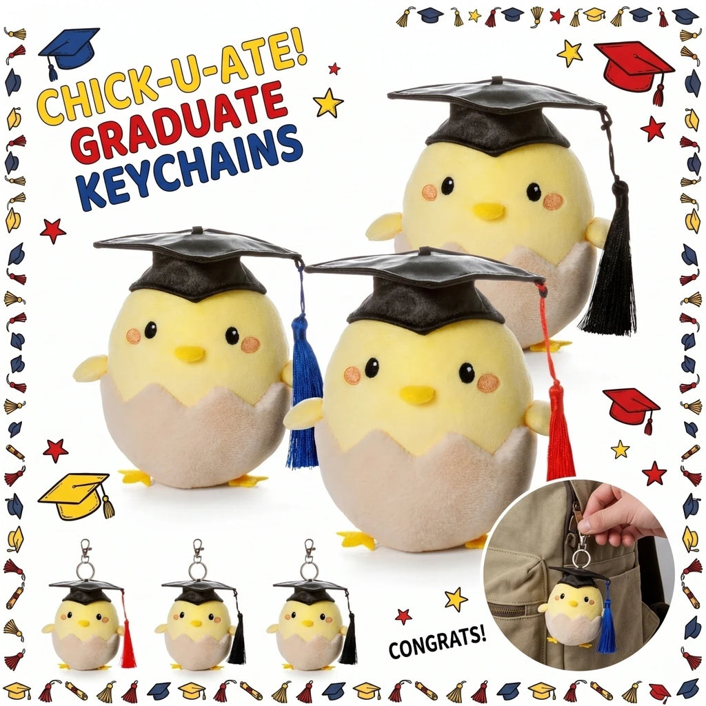 Graduation Egg Plush Keychain Bag Charm Accessory Plush Keychain Charm Qme