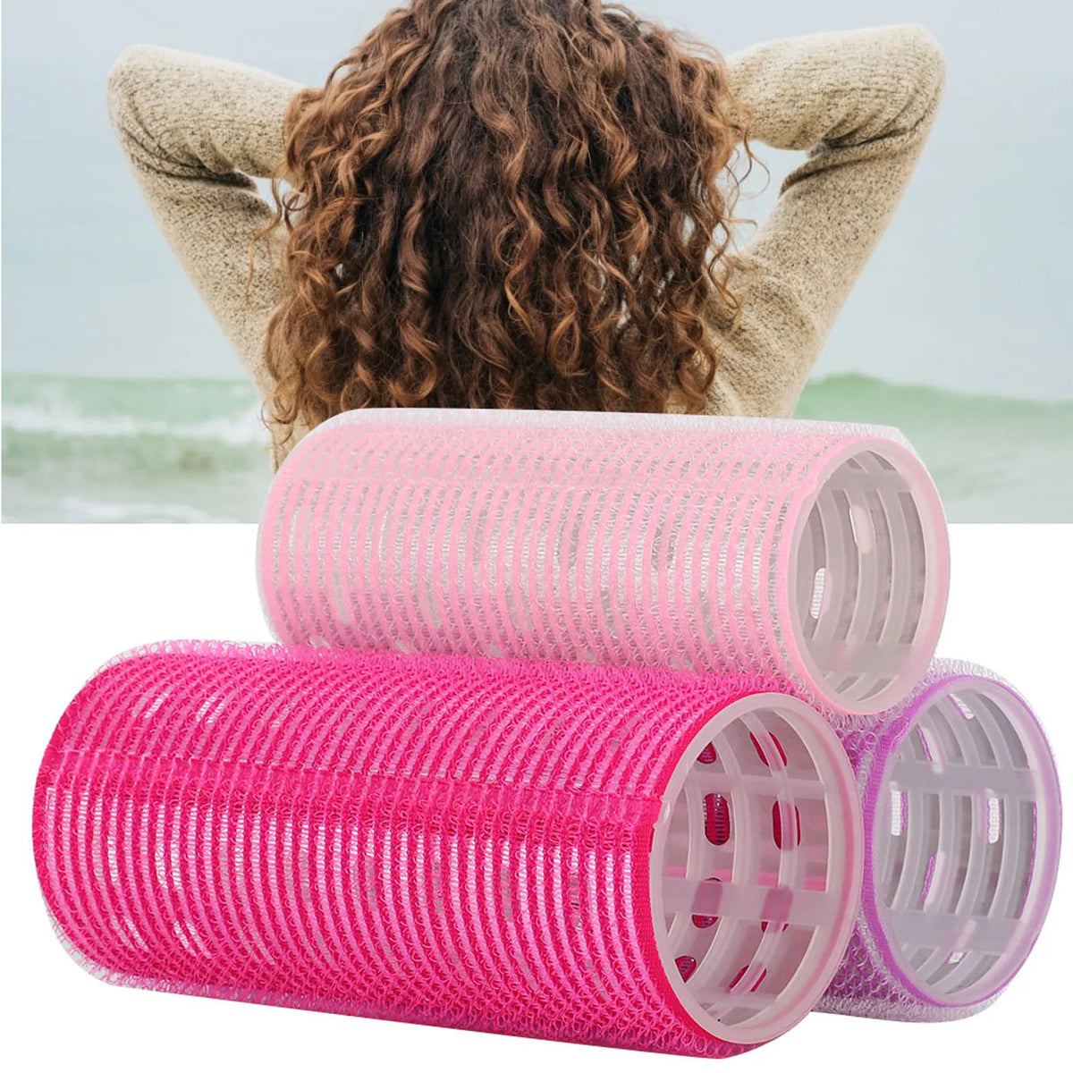 Self-Adhesive Hair Rollers | Portable Grip Styling Curlers Hair Styling Rollers Qme
