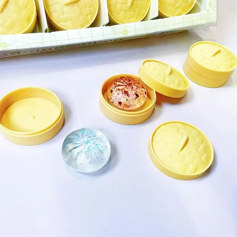 Mini Soup Dumpling Squishy Toy – Crystal Bun Slow Rise TPR Novelty Squishy Toy Qme