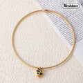 Women's Diamond Pearl Open Collar Necklace | Korean Style Collar Necklace Qme A14