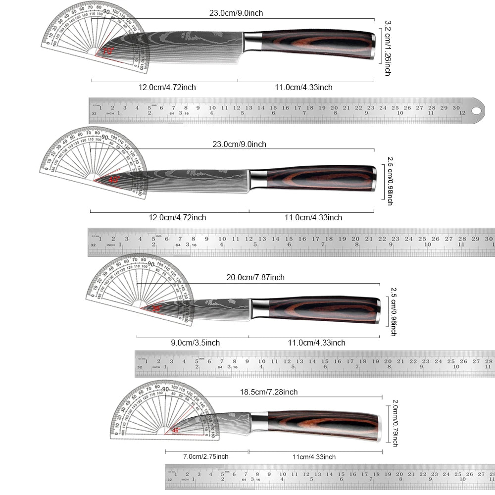 Xituo Damascus Curved Paring Knife – Fruit & Veggie Peeler Paring Knife Qst
