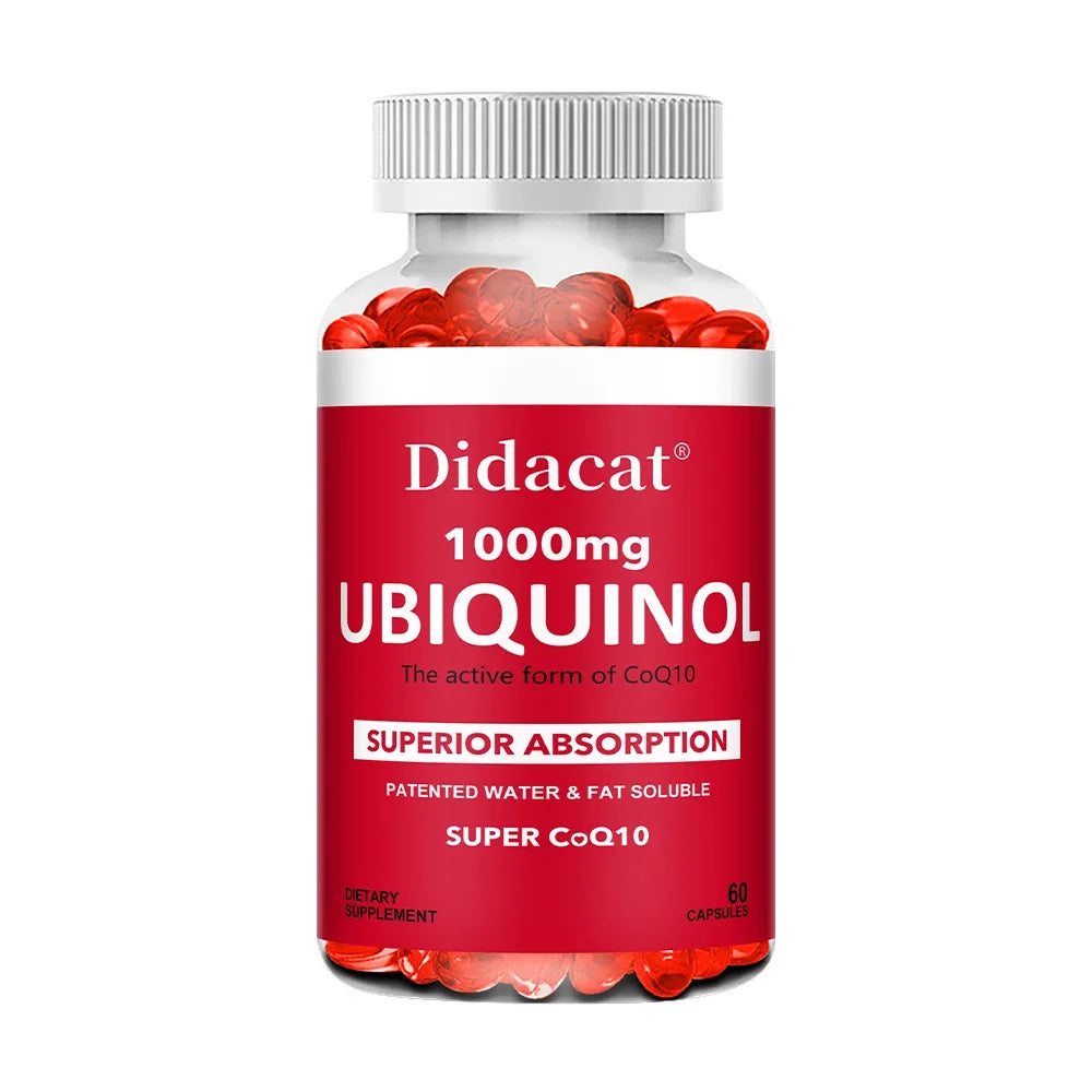 Ubiquinol CoQ10 1000mg Vegan Softgels – Daily Wellness Support CoQ10 Supplement Qst 60 count-1 bottle