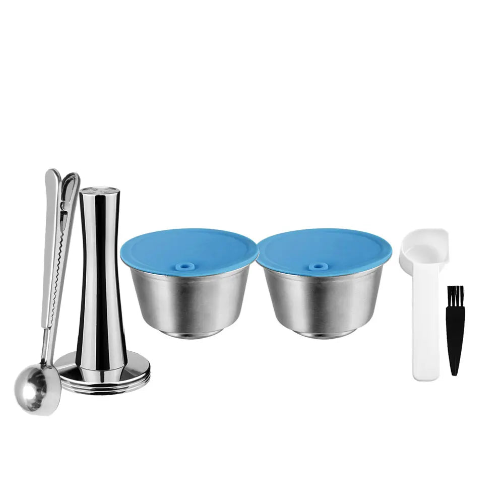 Reusable Stainless Steel Coffee Capsules for Dolce Gusto Reusable Coffee Capsule Qst 2 pod tamper s