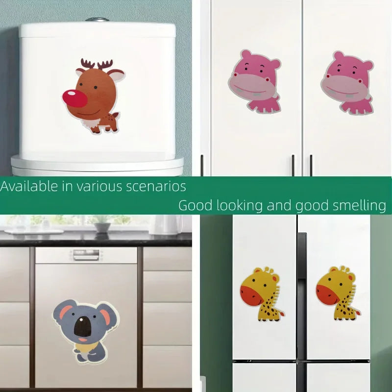 Cartoon Fragrant Toilet Stickers – Kids Self-Adhesive Decals Bathroom Sticker Decals Qme