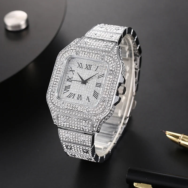 Men's Elegant Analog Watch | Zinc Alloy & Rhinestone Dial Men's Analog Watch Qme Bronze No