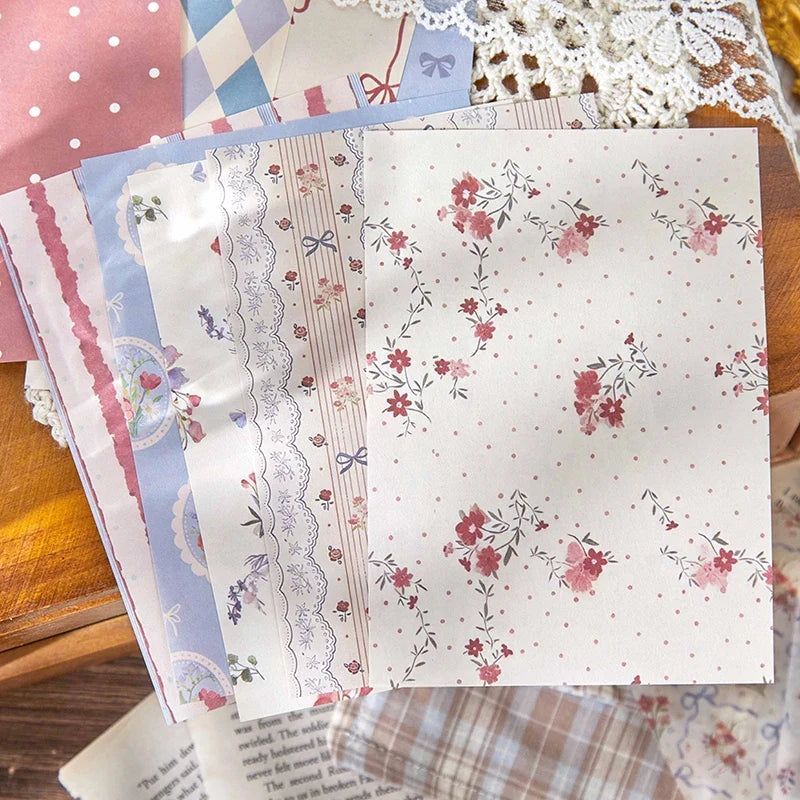 Macaron Plaid Washi Scrapbook Paper | Pastoral Journal Paper Scrapbook Craft Paper Qme
