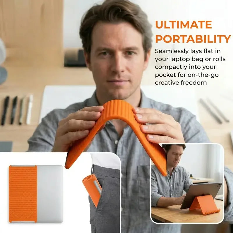 Multi-Angle Silicone Phone Stand Foldable Tablet & Notebook Holder Phone & Tablet Stand Qme