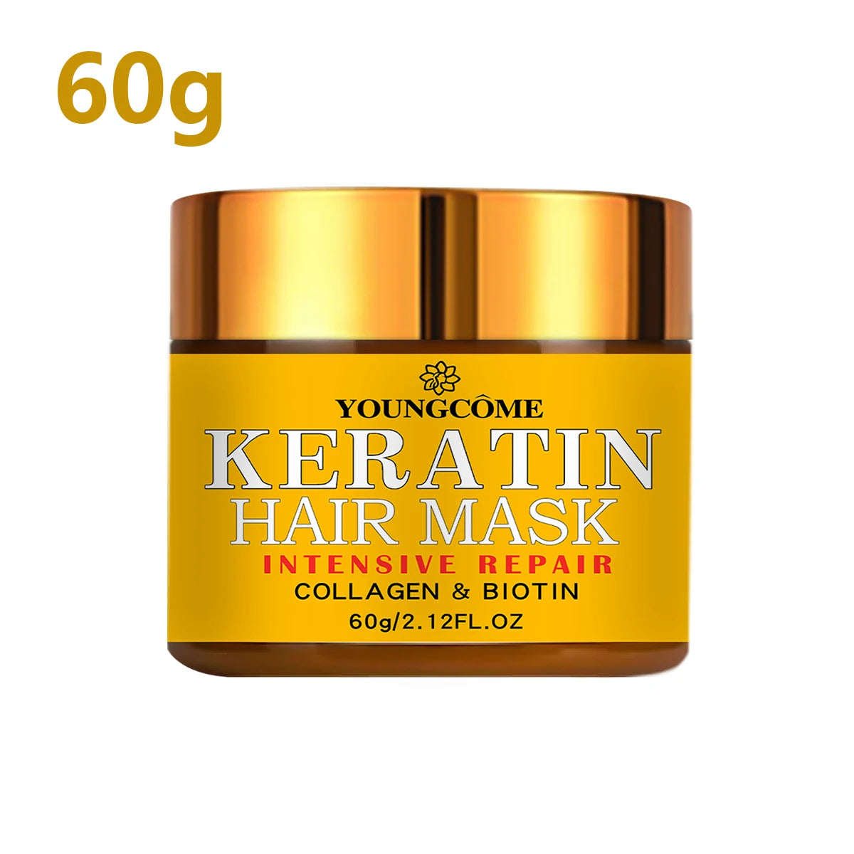 YOUNGCOME Keratin Hair Mask – Biotin, Collagen Treatment Keratin Hair Mask Qst 60g