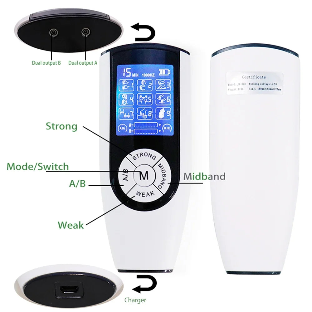 TENS EMS Muscle Stimulator – Digital Pulse Body Massager TENS EMS Massager Qst