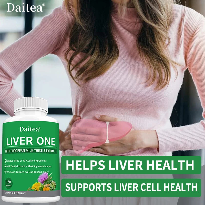 Milk Thistle & Dandelion Root Capsules – Daily Liver Support Herbal Supplement Qst