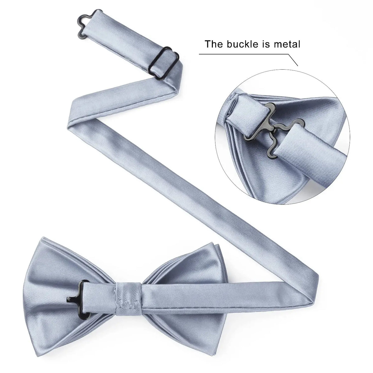 Hi-Tie Striped Black Red Pre-Tied Bow Tie & Cufflinks Set Bow Tie Gift Set Qme