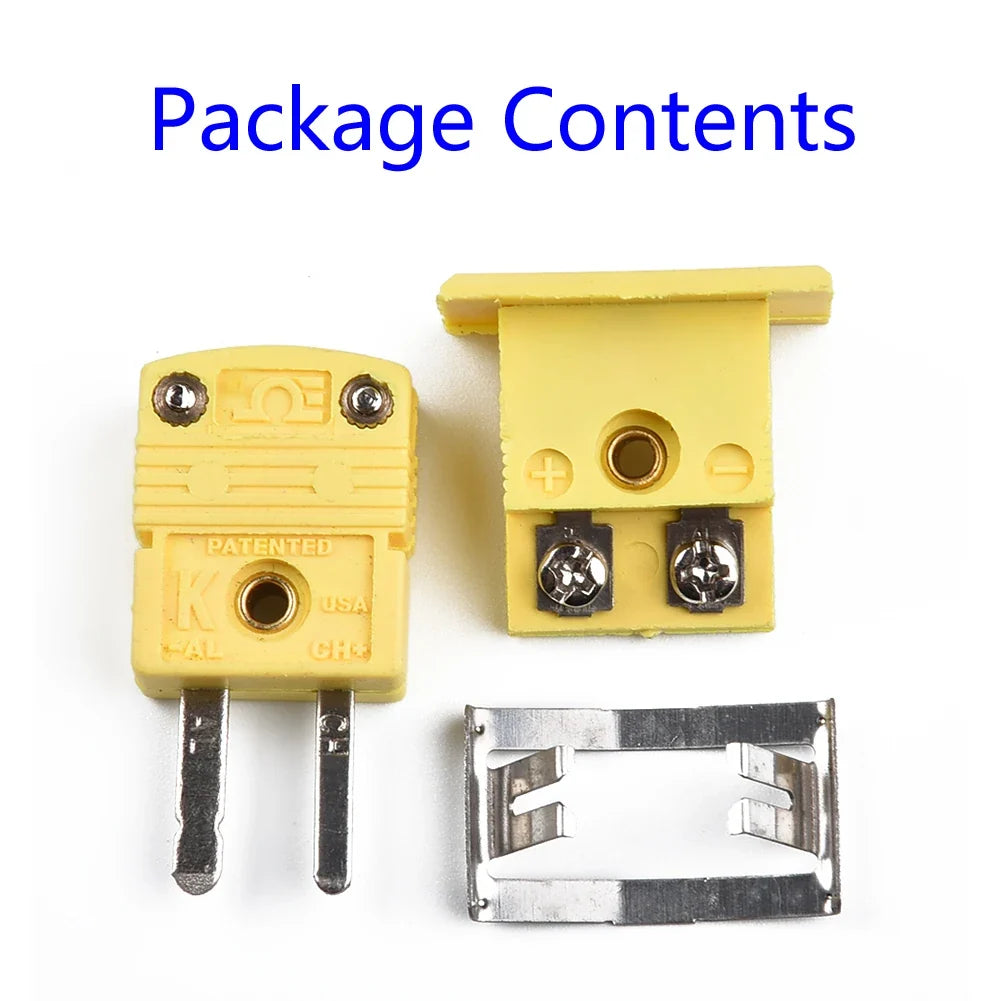 K-Type Thermocouple Mini Socket Plug Adaptor – Yellow Nylon Thermocouple Connector Qme A