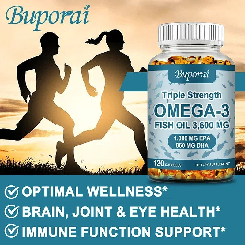 Xemenry Omega-3 Fish Oil 3600mg – EPA DHA Supplement Fish Oil Supplement Qst