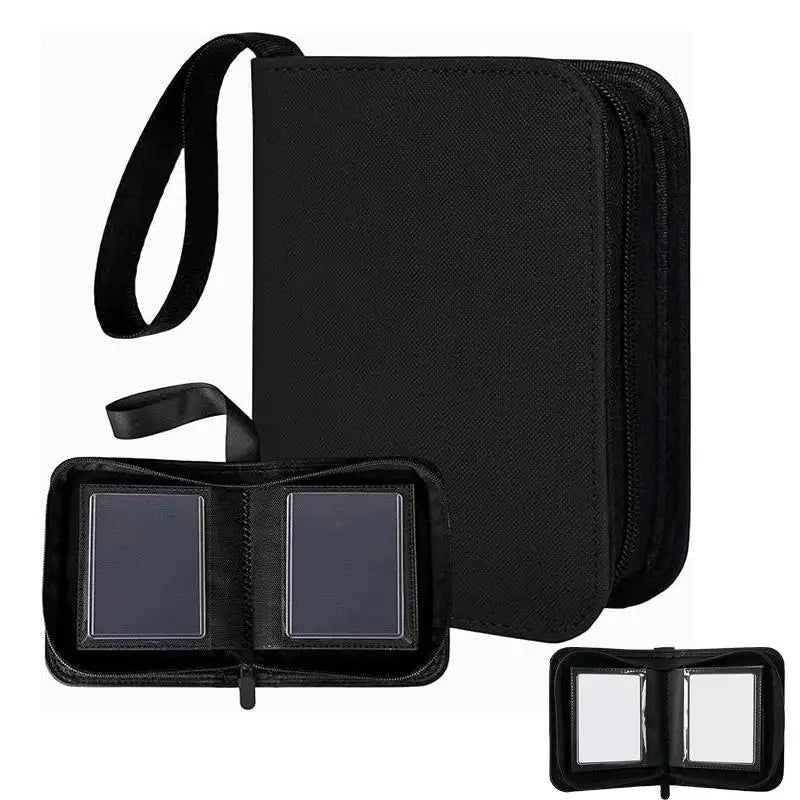 TCG Card Binder 40 Slots – Waterproof PU Leather Zipper TCG Card Binder Qme