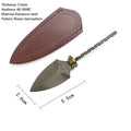 Damascus Steel DIY Tea Knife Blank – Rosette Pattern Handmade Knife Blank Qst Flower Pattern-Cove