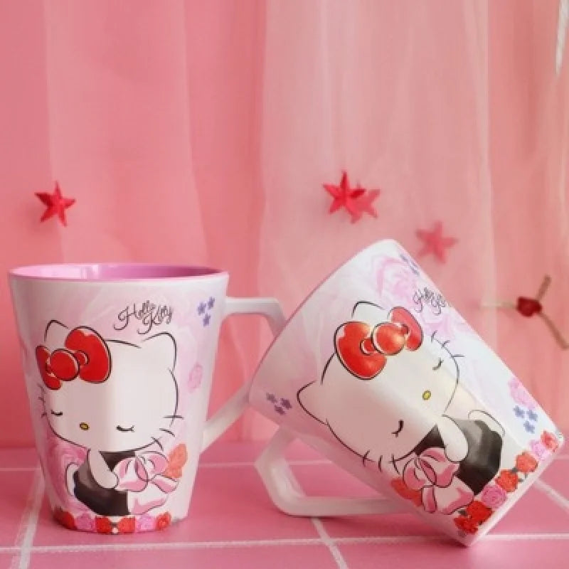 Hello Kitty Toothbrush Cup – Cute Cartoon Couples' Cup Toothbrush Cup Qme