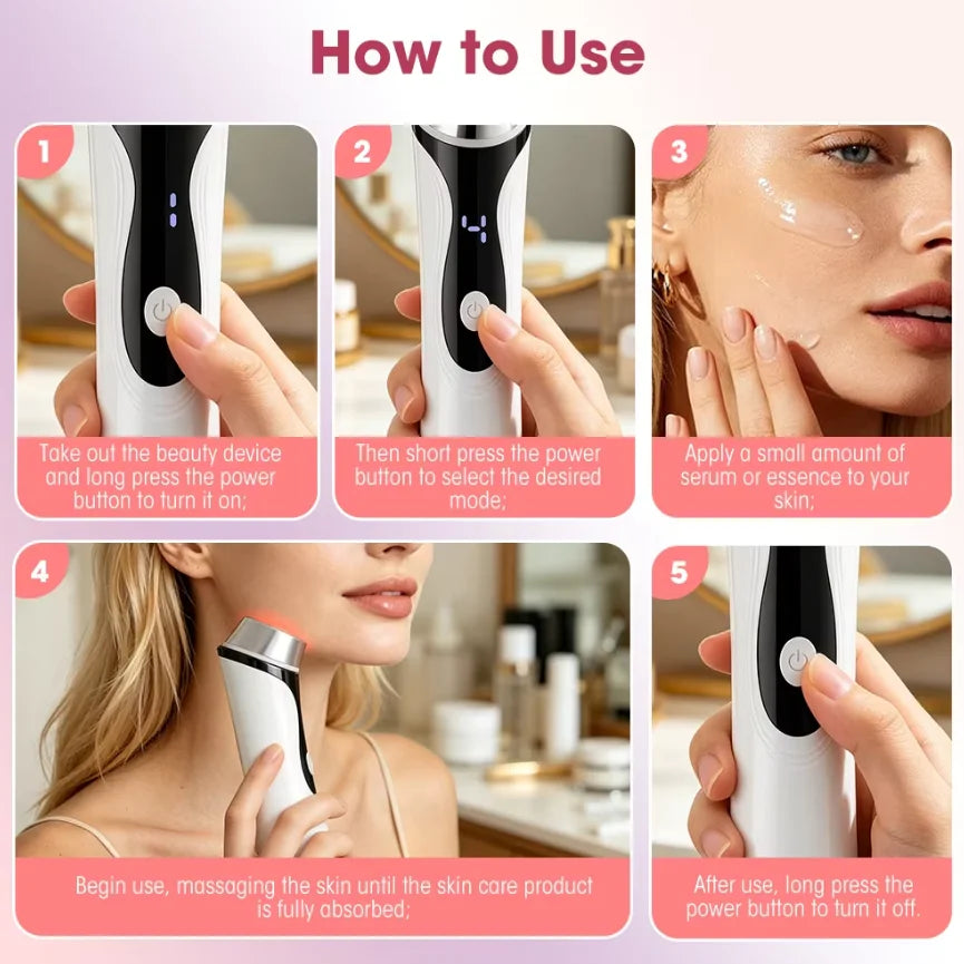 VIMYSHOW 4-Mode Microcurrent Facial Massager & Firming Device Facial Massager Device Qst