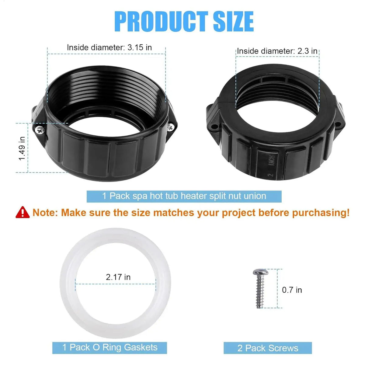 Spa Heater Split Nut Hot Tub Plumbing Replacement Part Plumbing Replacement Part Qme China Mainland