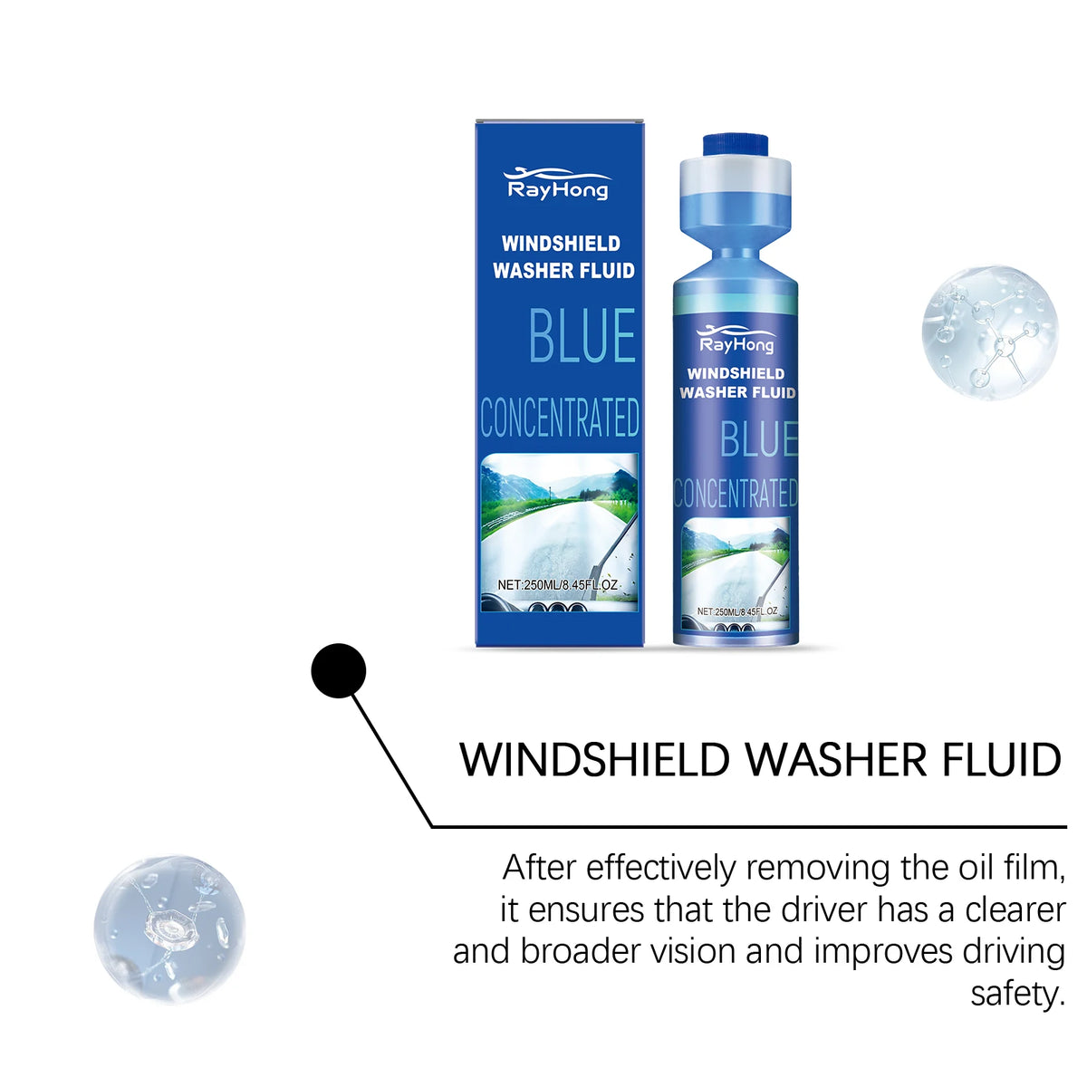 Rayhong Windshield Washer Fluid – Anti-Fog Oil Film Cleaner Windshield Washer Fluid Qst