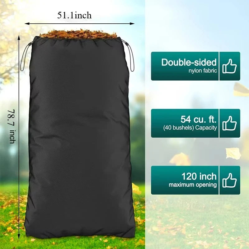 Foldable Large Capacity Lawn Tractor Leaf & Grass Catcher Bag Lawn Leaf Catcher Bag Qst