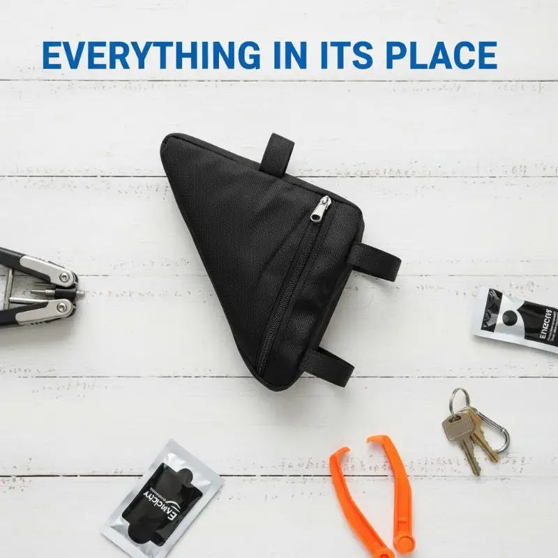 Bicycle Triangle Frame Bag – Durable Cycling Front Tube Pouch Cycling Frame Bag Qme