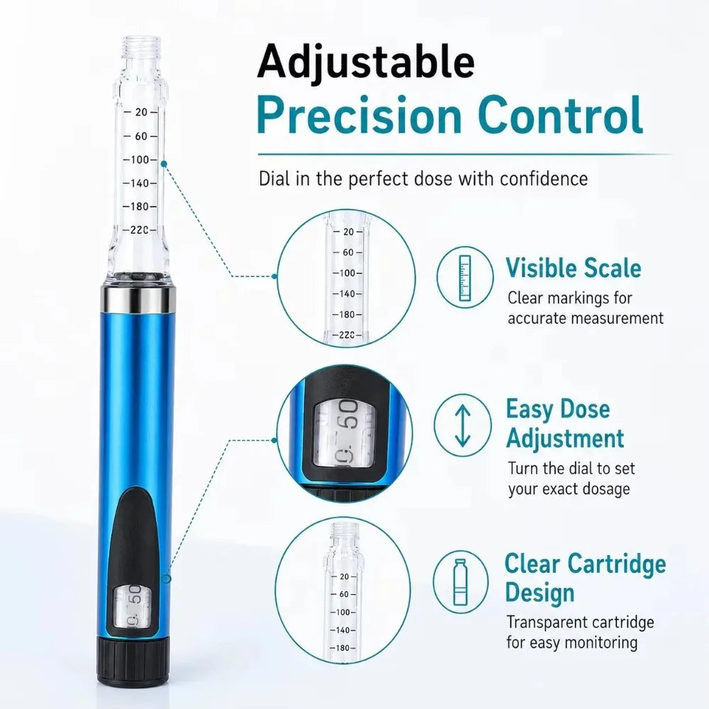 Reusable V3 Metal Injection Pen – Adjustable Dose Refillable Kit Injection Pen Kit Qst