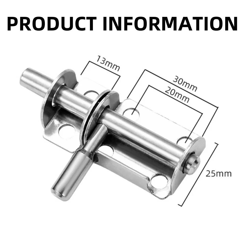 Stainless Steel Sliding Bolt Door Latch Lock with Screws Sliding Bolt Latch Qme