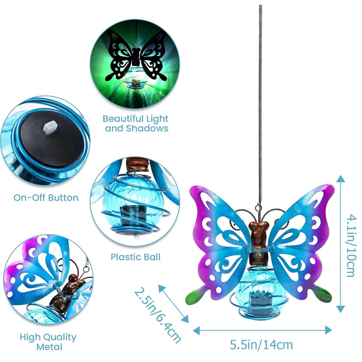 Solar Hanging Insect Simulation Light – Outdoor Garden Decor Solar Garden Light Qme